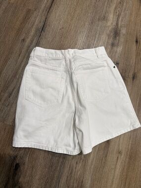 Vintage Eddie Bauer White Rigid Cotton Denim Women's Shorts 8P high rise